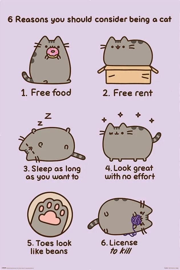Pusheen Poster Set Reasosn to be a Cat 61 x 91 cm (4) - Smalltinytoystore