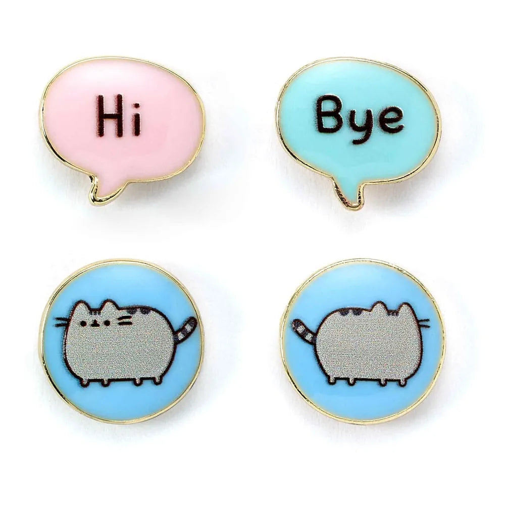 Pusheen Stud Ohrringe 2er-Pack "Hi , Bye" - Smalltinytoystore