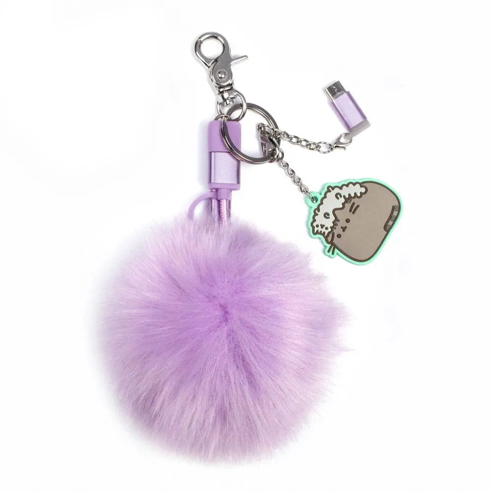Pusheen USB Ladekabel 3in1 mit Schlüsselanhänger Pom Pom - Smalltinytoystore