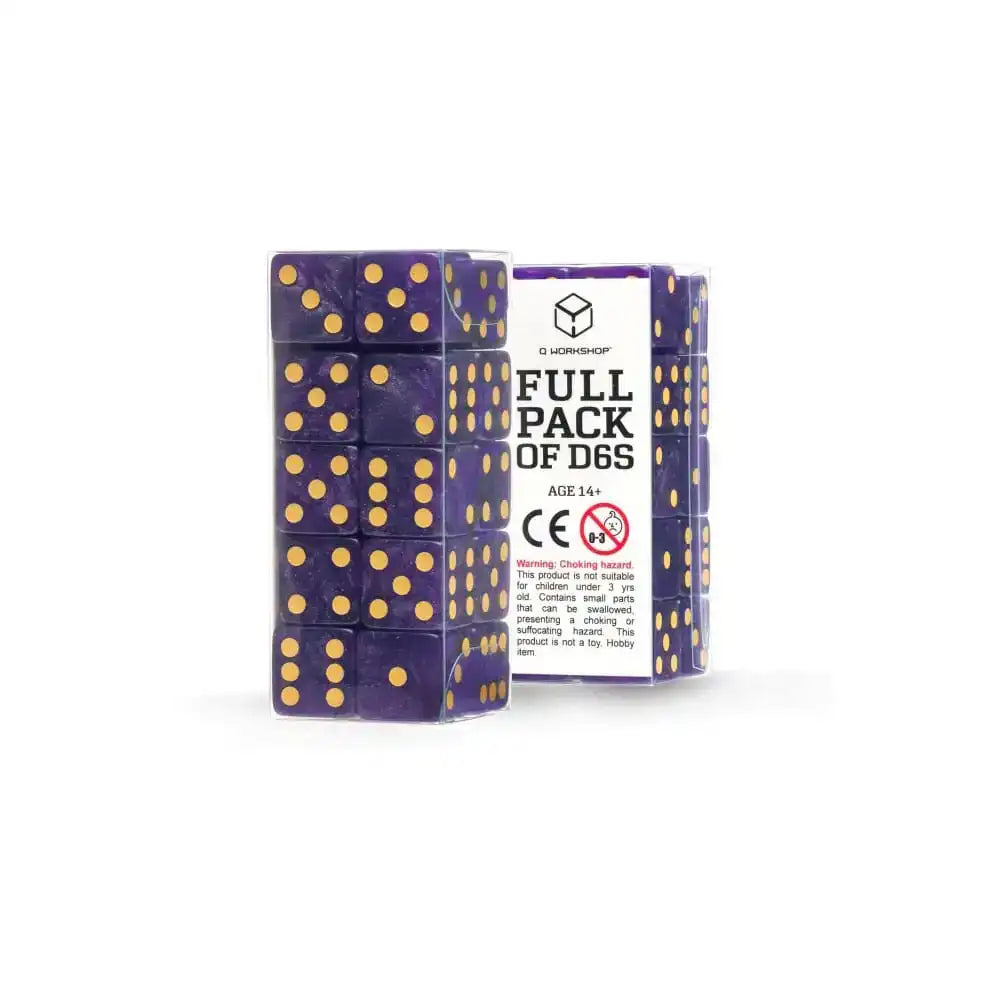 Q Workshop Würfel Set Full Pack D6 Shimmering Purple (20)