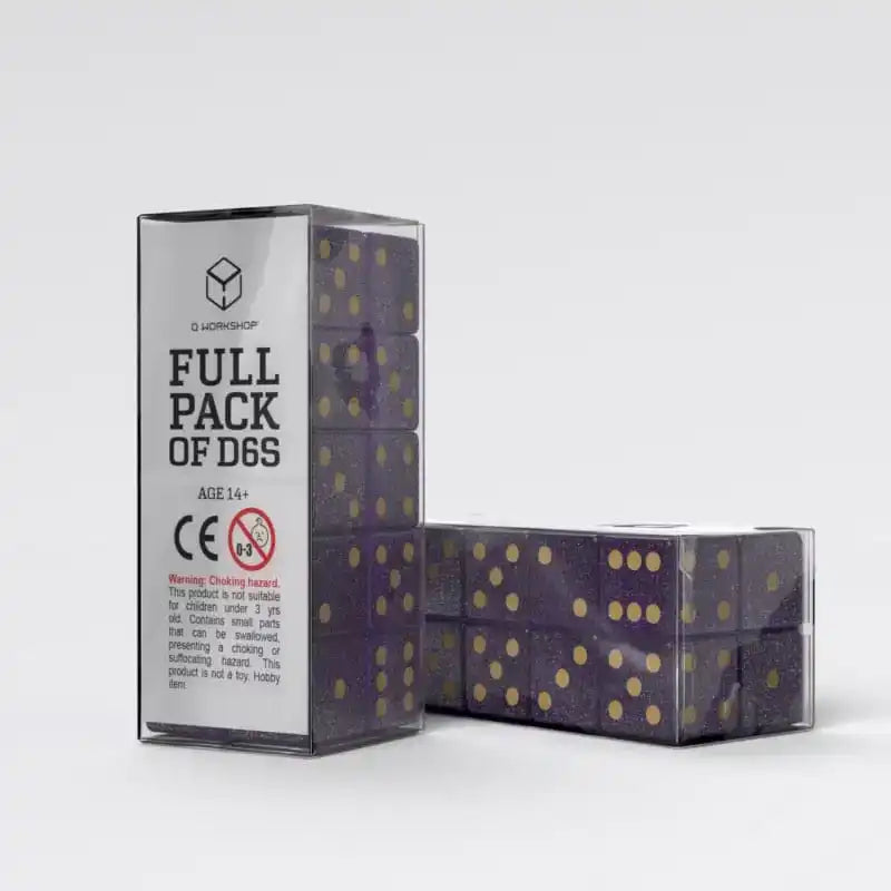 Q Workshop Würfel Set Full Pack D6 Shimmering Purple (20)