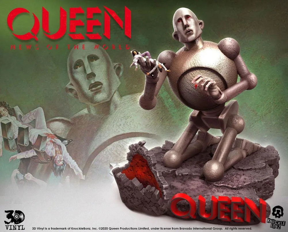 Queen 3D Vinyl Statue Queen Robot (News of the World) 20 x 21 x 24 cm - Smalltinytoystore