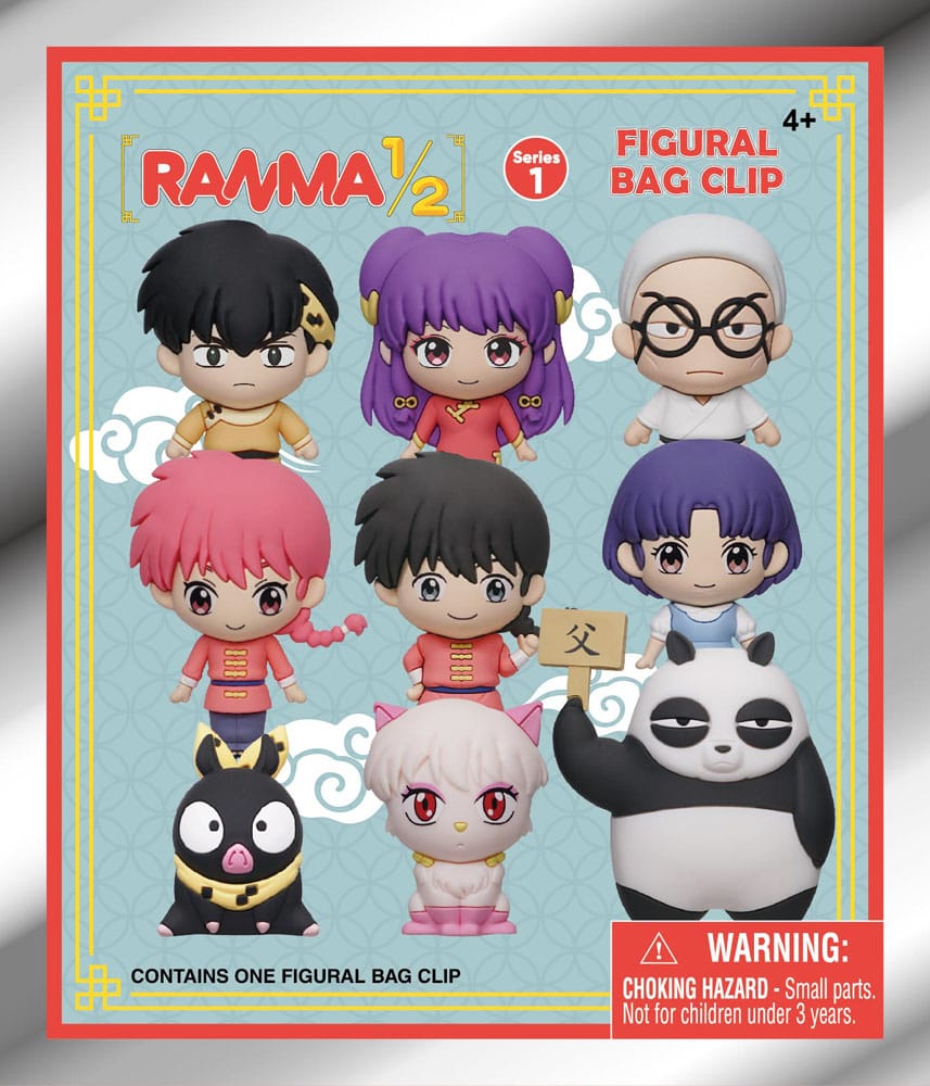 Ranma 1/2 3D PVC-Taschenanhänger Series 1 Display (24) - Smalltinytoystore