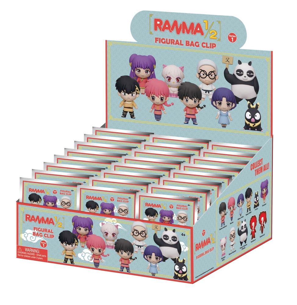 Ranma 1/2 3D PVC-Taschenanhänger Series 1 Display (24) - Smalltinytoystore