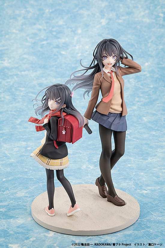 Rascal Does Not Dream of a Knapsack Kid PVC Statue Mai Sakurajima High School Graduation Ver. & Knapsack Kid 19 cm - Smalltinytoystore