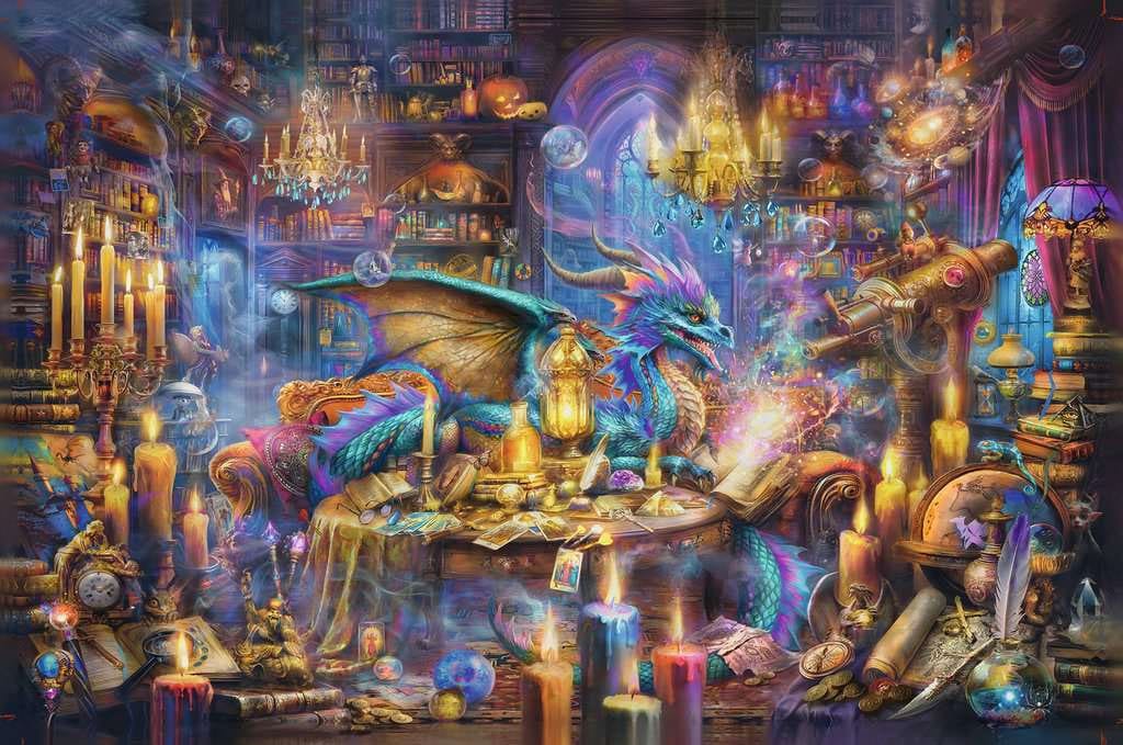 Ravensburger Puzzle Drachenbibliothek (3000 Teile) - Smalltinytoystore