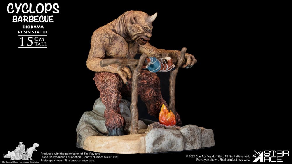 Ray Harryhausen Diorama 1/8 Cyclops Barbecue Scene 17 cm - Smalltinytoystore