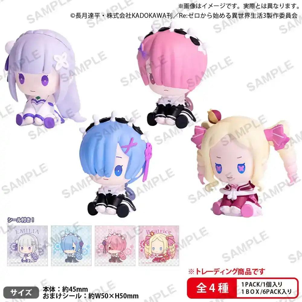 Re:Zero Starting Life in Another World Petatto Clockworks PVC Figuren Mascot Box Ver. 4 cm Sortiment (6) - Smalltinytoystore