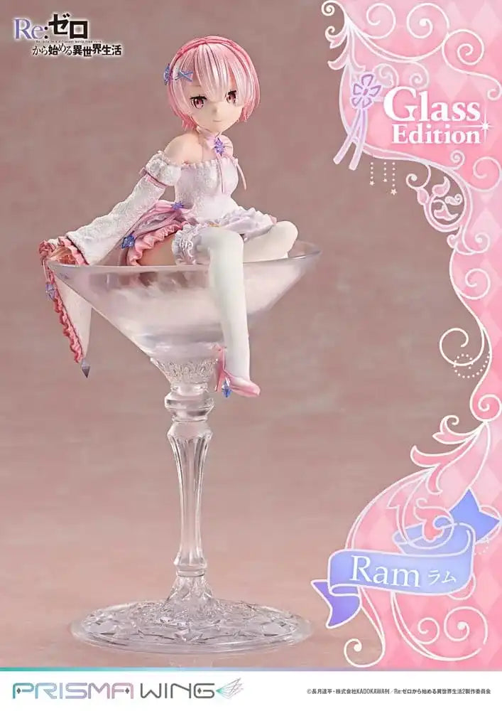 Re:ZERO Starting Life in Another World Prisma Wing PVC Statue 1/7 Ram Glass Edition 24 cm - Smalltinytoystore