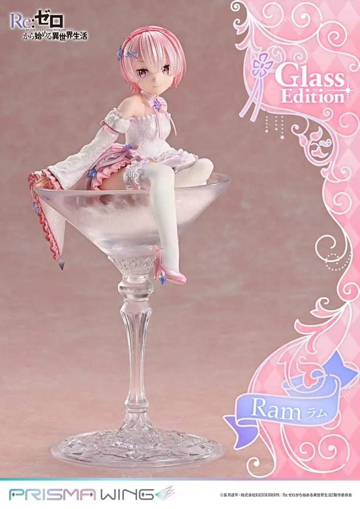 Re:ZERO Starting Life in Another World Prisma Wing PVC Statue 1/7 Ram Glass Edition 24 cm - Smalltinytoystore