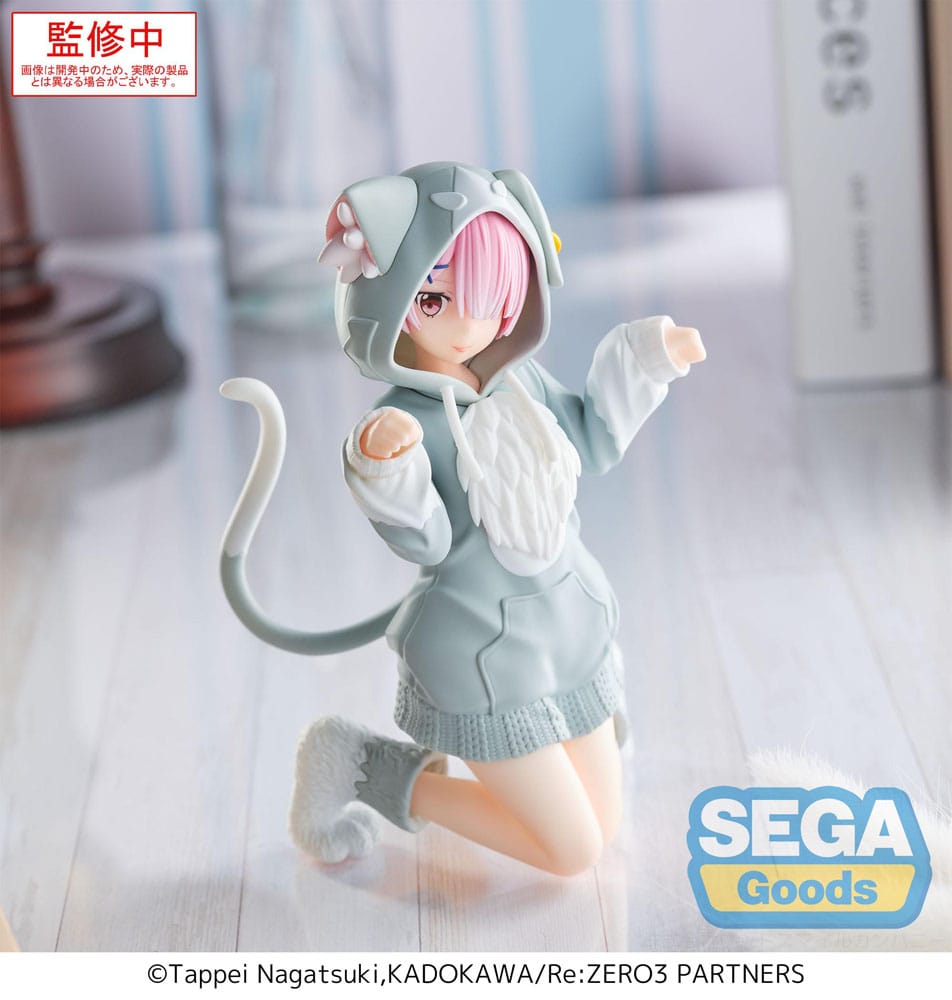 Re:Zero Starting Life in Another World Yumemirize PVC Statue Ram Mofumofu Pack 11 cm - Smalltinytoystore