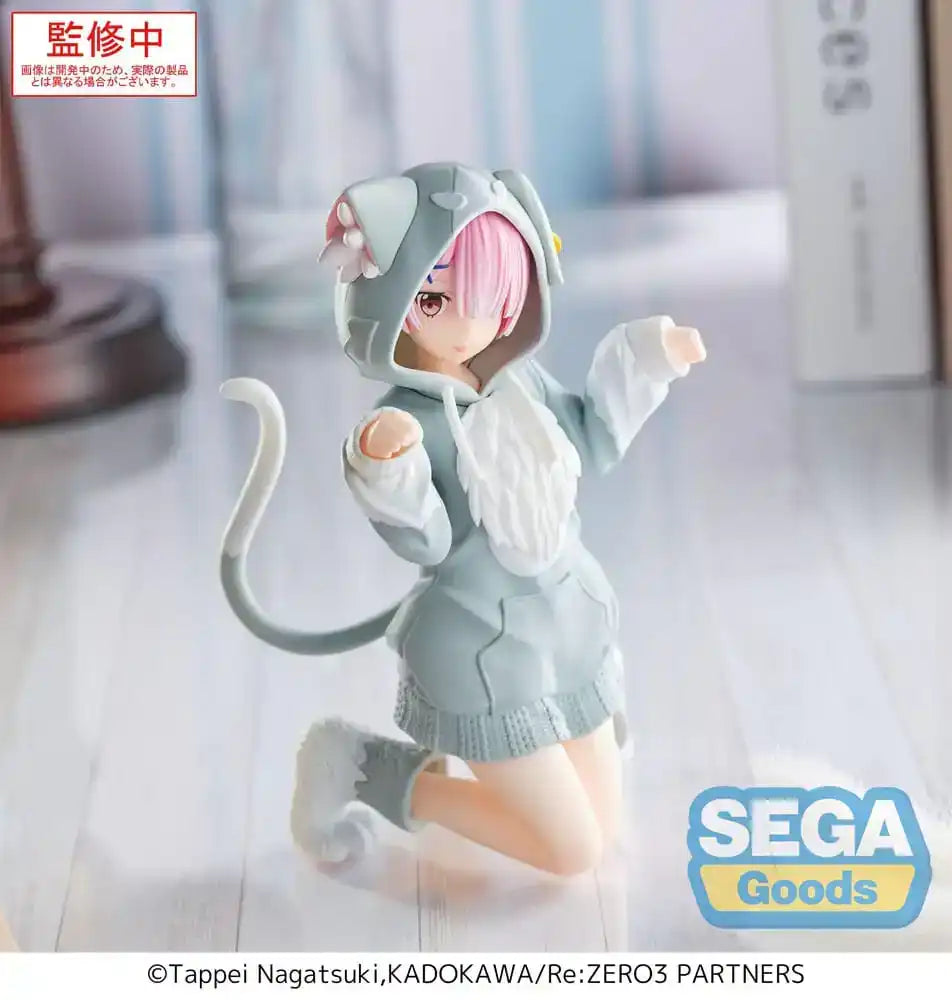 Re:Zero Starting Life in Another World Yumemirize PVC Statue Ram Mofumofu Pack 11 cm - Smalltinytoystore