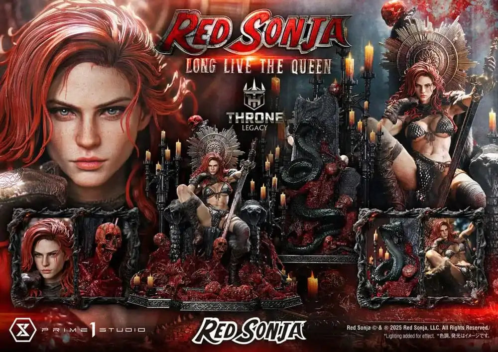 Red Sonja Throne Legacy Collection Statue 1/3 Red Sonja: Long Live the Queen 77 cm