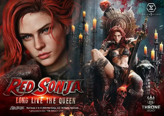 Red Sonja Throne Legacy Collection Statue 1/3 Red Sonja: Long Live the Queen Bonus Version 77 cm