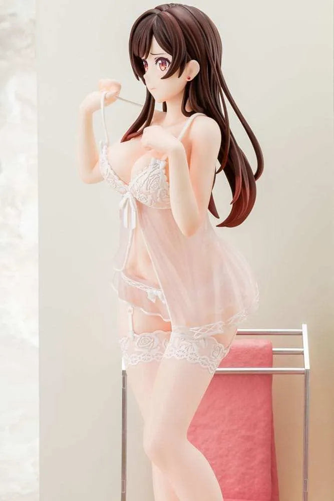 Rent-A-Girlfriend PVC Statue 1/6 Chizuru Mizuhara See-through lingerie figure angel white Ver. 23 cm - Smalltinytoystore