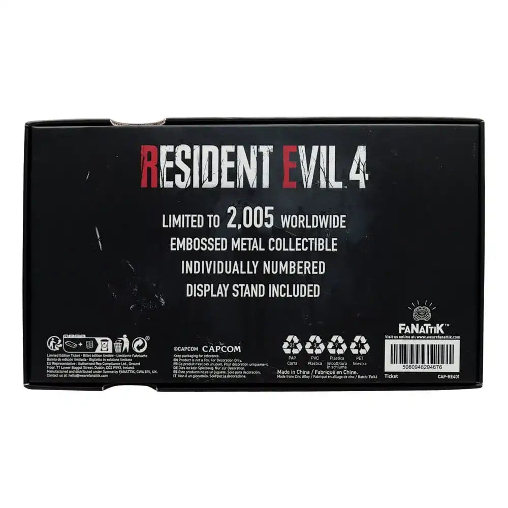 Resident Evil 4 Replik 1/1 Metal Exclusive Upgrade Ticket - Smalltinytoystore