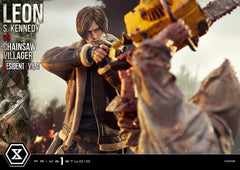Resident Evil 4 Ultimate Premium Masterline Series Statue 1/4 Leon S. Kennedy vs. Chainsaw Villager 76 cm - Smalltinytoystore