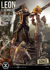 Resident Evil 4 Ultimate Premium Masterline Series Statue 1/4 Leon S. Kennedy vs. Chainsaw Villager Bonus Ver. 76 cm - Smalltinytoystore
