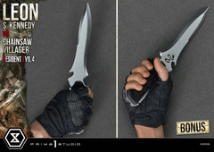 Resident Evil 4 Ultimate Premium Masterline Series Statue 1/4 Leon S. Kennedy vs. Chainsaw Villager Bonus Ver. 76 cm - Smalltinytoystore