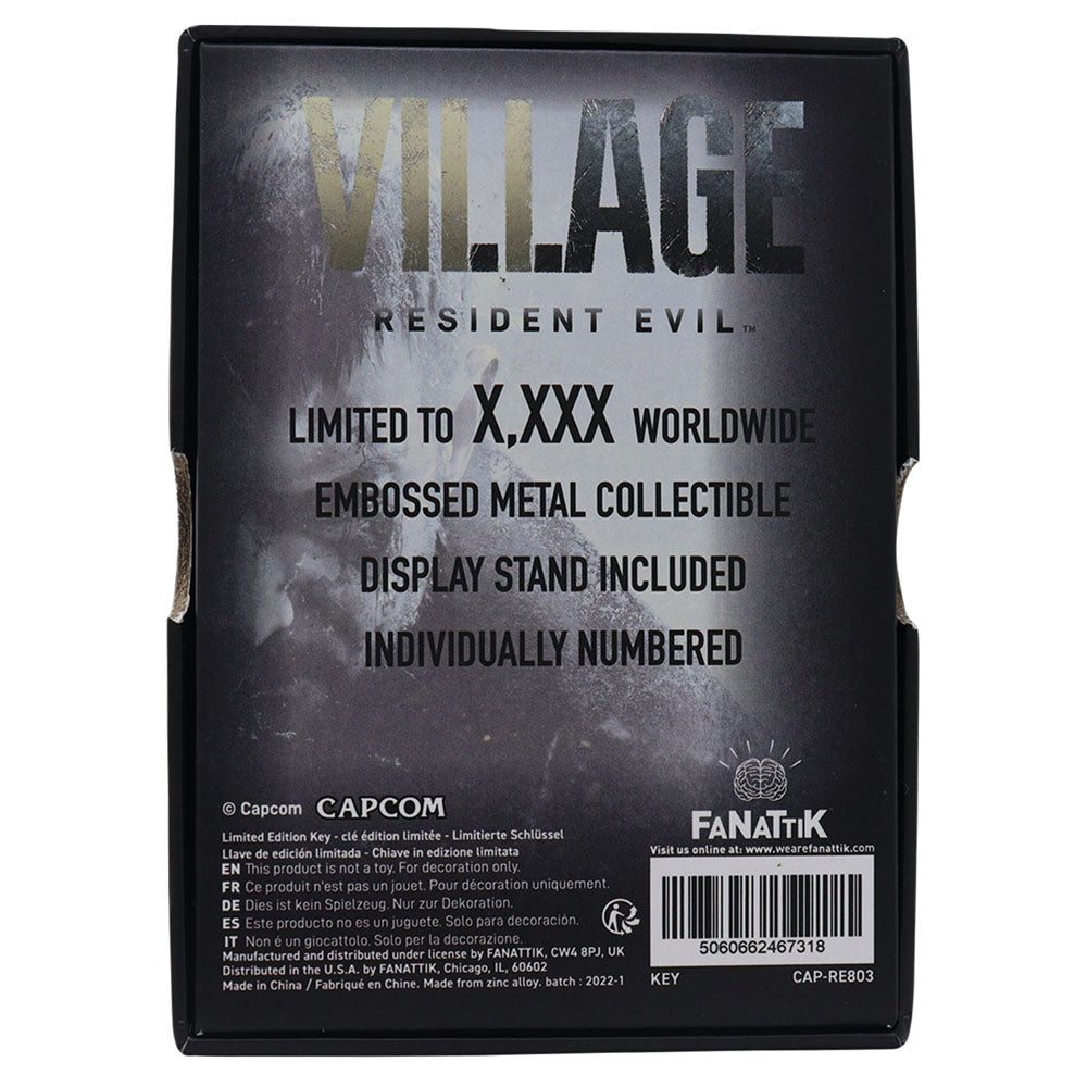 Resident Evil VIII Replik 1/1 Insignia key Limited Edition - Smalltinytoystore