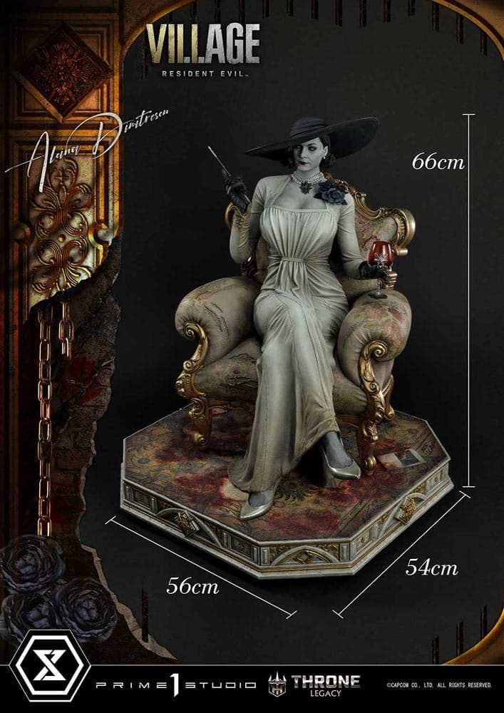 Resident Evil Village Throne Legacy Collection Statue 1/4 Alcina Dimitrescu 66 cm - Smalltinytoystore