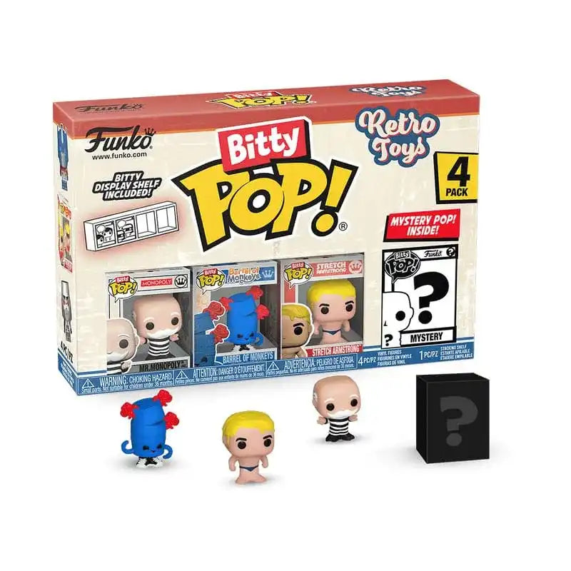 Retro Toys Bitty POP! Vinyl Figuren 4er-Pack Mr. Monopoly 2,5 cm - Smalltinytoystore
