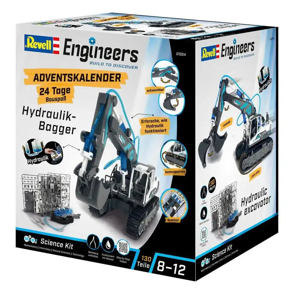 Revell Engineers Adventskalender Hydraulik-Bagger Modellbausatz - Smalltinytoystore