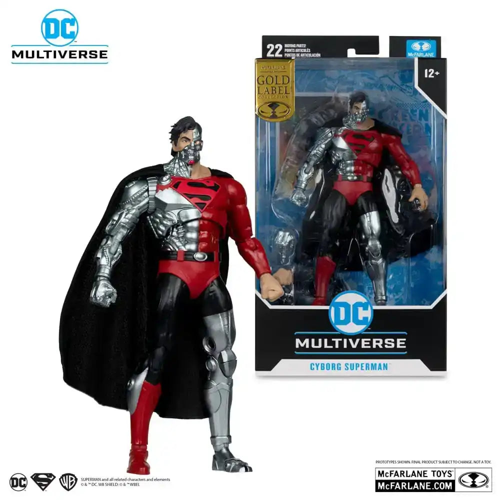 Revenge of the Green Lanterns DC Multiverse Actionfigur Cyborg Superman (Gold Label) 18 cm - Smalltinytoystore