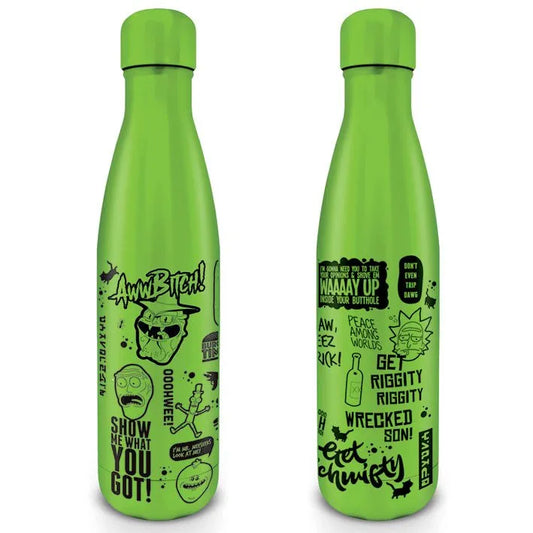 Rick and Morty Trinkflasche Quotes - Smalltinytoystore