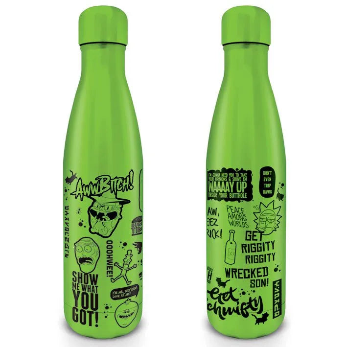 Rick and Morty Trinkflasche Quotes - Smalltinytoystore