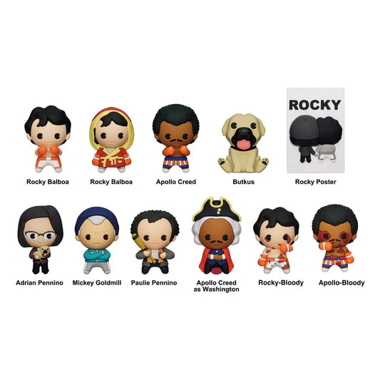 Rocky 3D PVC-Taschenanhänger Series 1 Display (24) - Smalltinytoystore