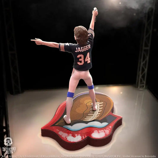 Rolling Stones Rock Iconz Statue Mick Jagger US Tour 1981 (Black Jersey) 22 cm - Smalltinytoystore