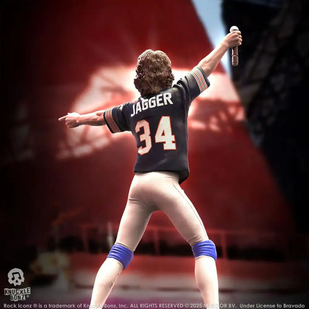 Rolling Stones Rock Iconz Statue Mick Jagger US Tour 1981 (Black Jersey) 22 cm - Smalltinytoystore