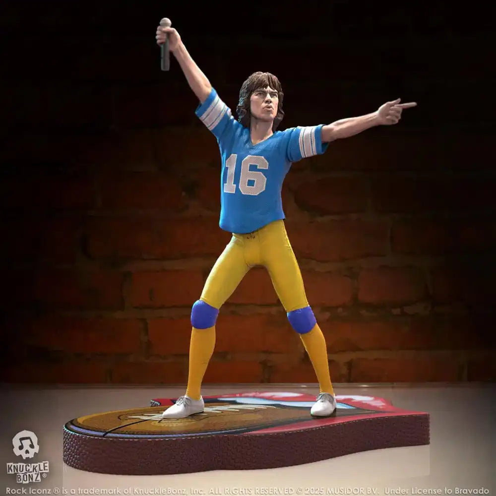 Rolling Stones Rock Iconz Statue Mick Jagger US Tour 1981 (Blue Jersey) 22 cm - Smalltinytoystore