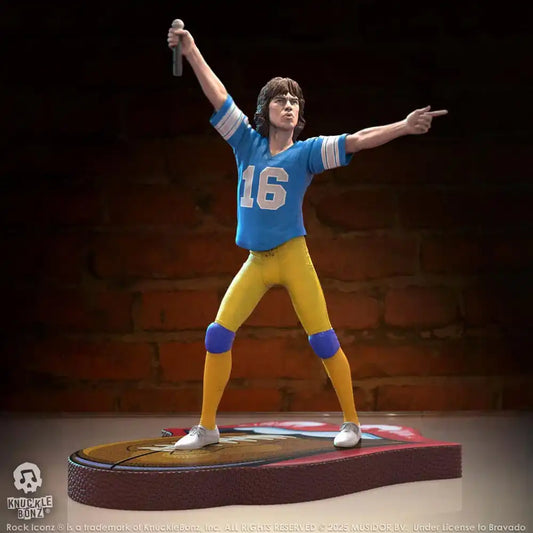 Rolling Stones Rock Iconz Statue Mick Jagger US Tour 1981 (Blue Jersey) 22 cm - Smalltinytoystore