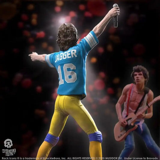 Rolling Stones Rock Iconz Statue Mick Jagger US Tour 1981 (Blue Jersey) 22 cm - Smalltinytoystore