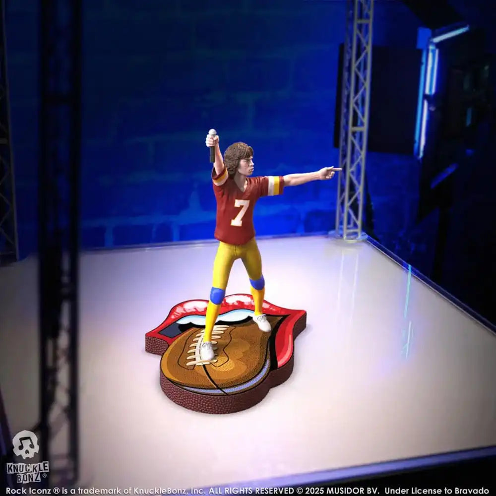 Rolling Stones Rock Iconz Statue Mick Jagger US Tour 1981 (Burgundy Jersey) 22 cm - Smalltinytoystore