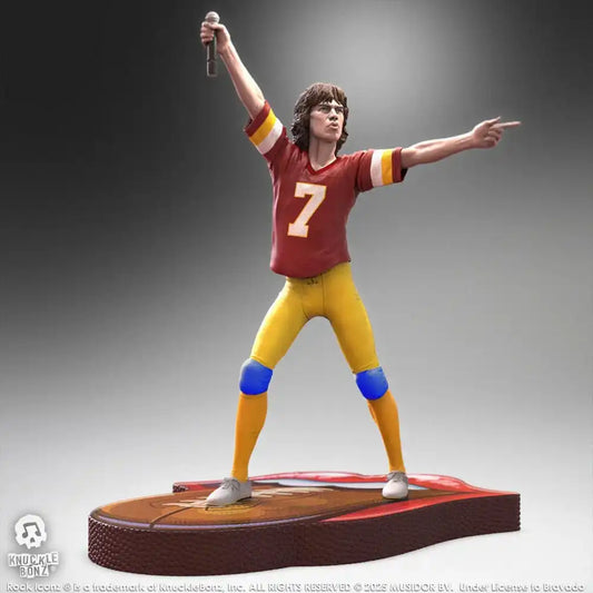 Rolling Stones Rock Iconz Statue Mick Jagger US Tour 1981 (Burgundy Jersey) 22 cm - Smalltinytoystore