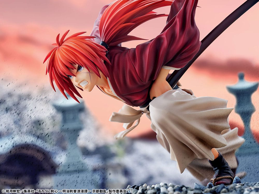Rurouni Kenshin: Meiji Kenkaku Romantan Kyoto Douran PVC Statue 1/6 Kenshin Himura Dragon Flight of Heaven Ver. 26 cm - Smalltinytoystore