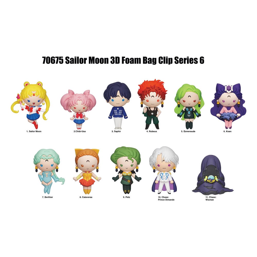 Sailor Moon 3D PVC-Taschenanhänger Series 6 Display (24) - Smalltinytoystore