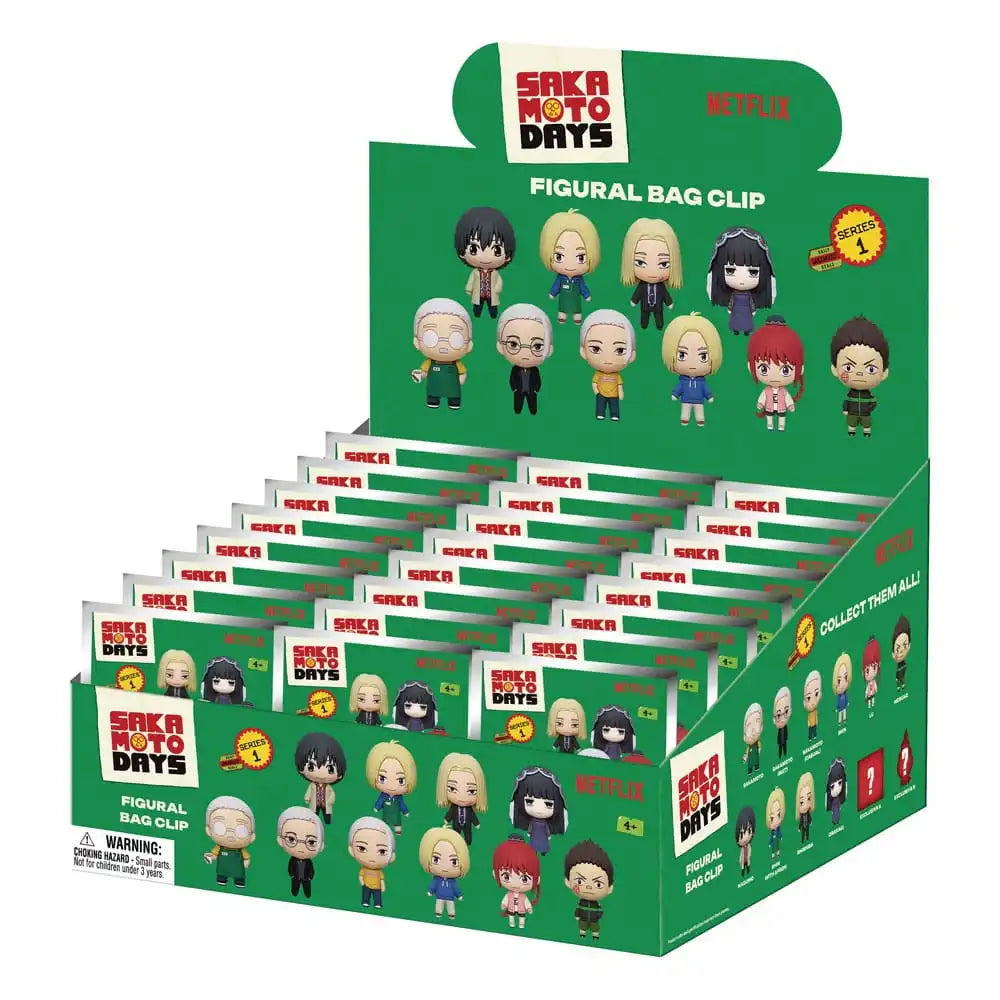 Sakamoto Days 3D PVC-Taschenanhänger Series 1 Display (24) - Smalltinytoystore