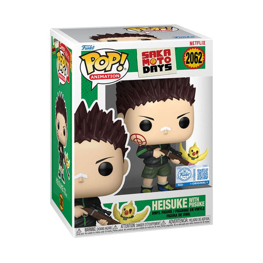 Sakamoto Days POP! Animation Vinyl Figur Heisuke & Piisuke Exclusive Edition 9 cm - Smalltinytoystore