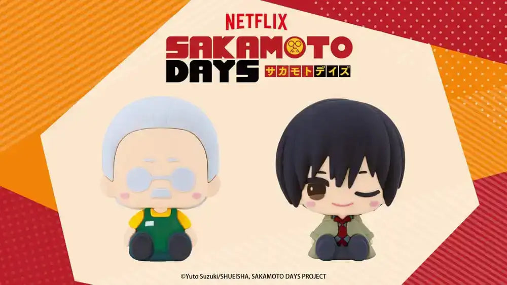 Sakamoto Days Pote Raba Rubber Mascot PVC Mini-Figuren Sakamoto Taro & Nagumo 8 cm