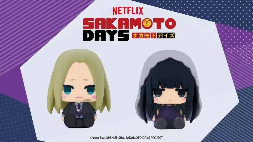 Sakamoto Days Pote Raba Rubber Mascot PVC Mini-Figuren Shishiba & Osaragi 8 cm