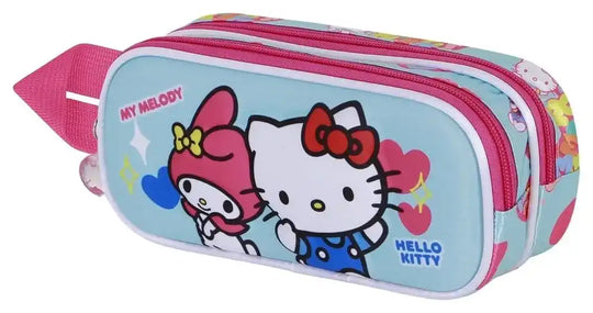 Sanrio 3D Double Federmäppchen Hello Kitty Friendship Blue