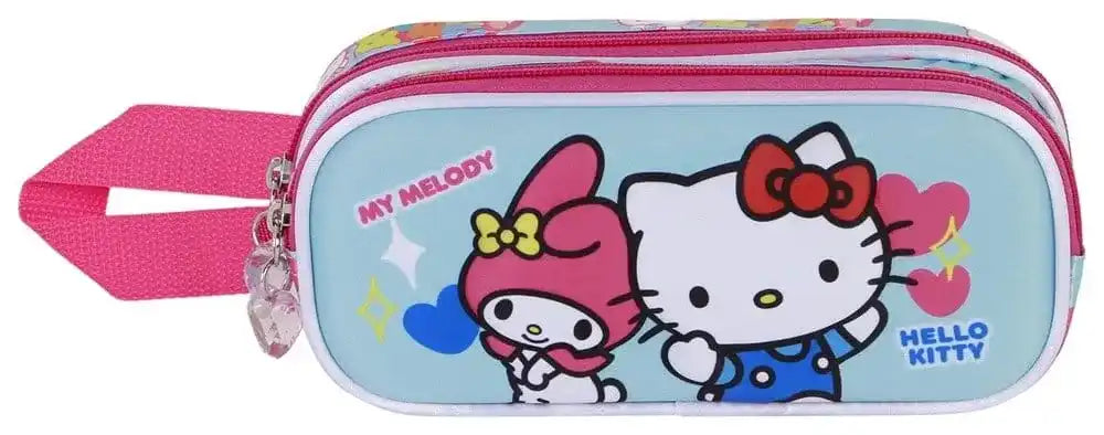 Sanrio 3D Double Federmäppchen Hello Kitty Friendship Blue