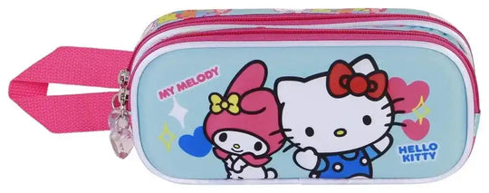 Sanrio 3D Double Federmäppchen Hello Kitty Friendship Blue
