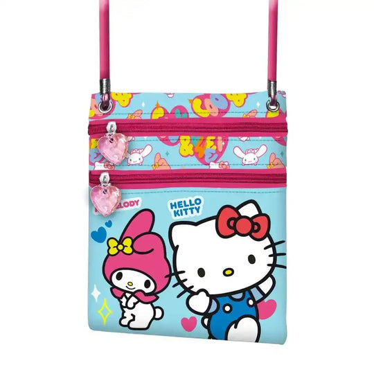 Sanrio Action Vertical Crossbody Tasche Hello Kitty Friendship Blue