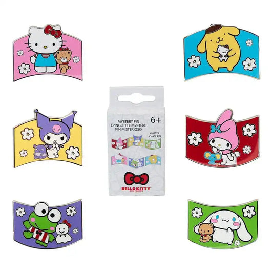 Sanrio by Loungefly Ansteck-Pins Sanrio & Friends Color Block Blind Box Sortiment (12) - Smalltinytoystore