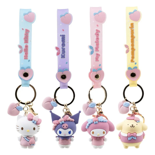 Sanrio Peach Series Schlüsselanhänger Hello Kitty and Friends Display (12) - Smalltinytoystore